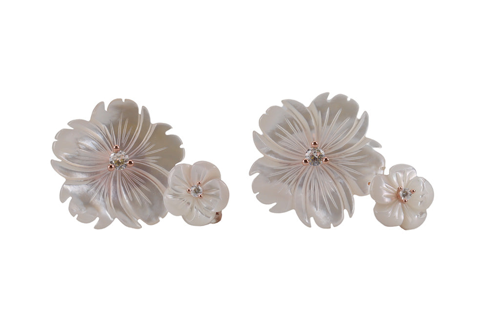 Mop Moon Stone Dainty Flower Stud