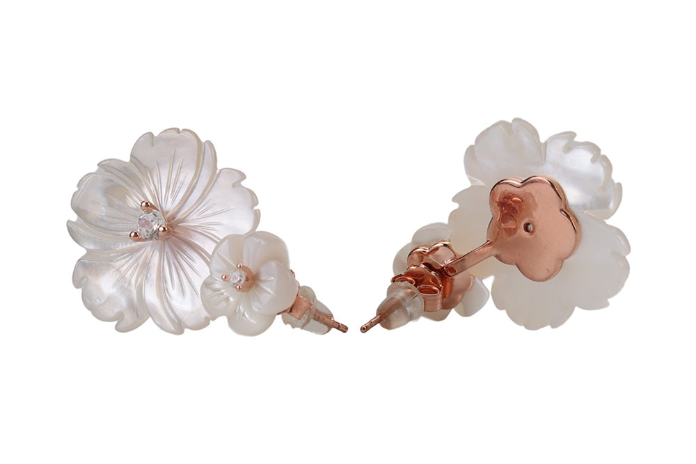 Mop Moon Stone Dainty Flower Stud