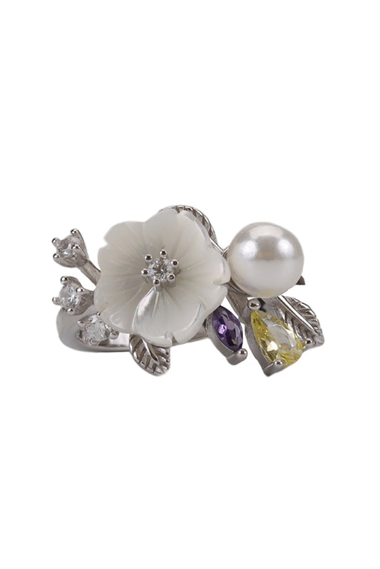 Rhodium Plated Mop Ring