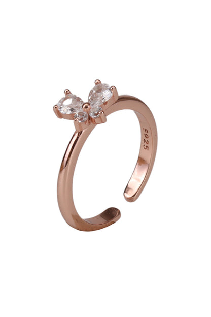 Rose Gold Mild White Stone Toe Ring