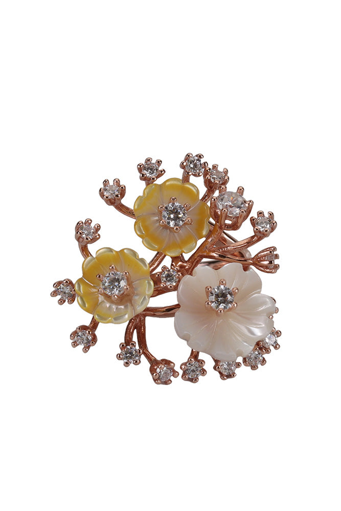 Rose Gold Regal Yellow Floral Mop