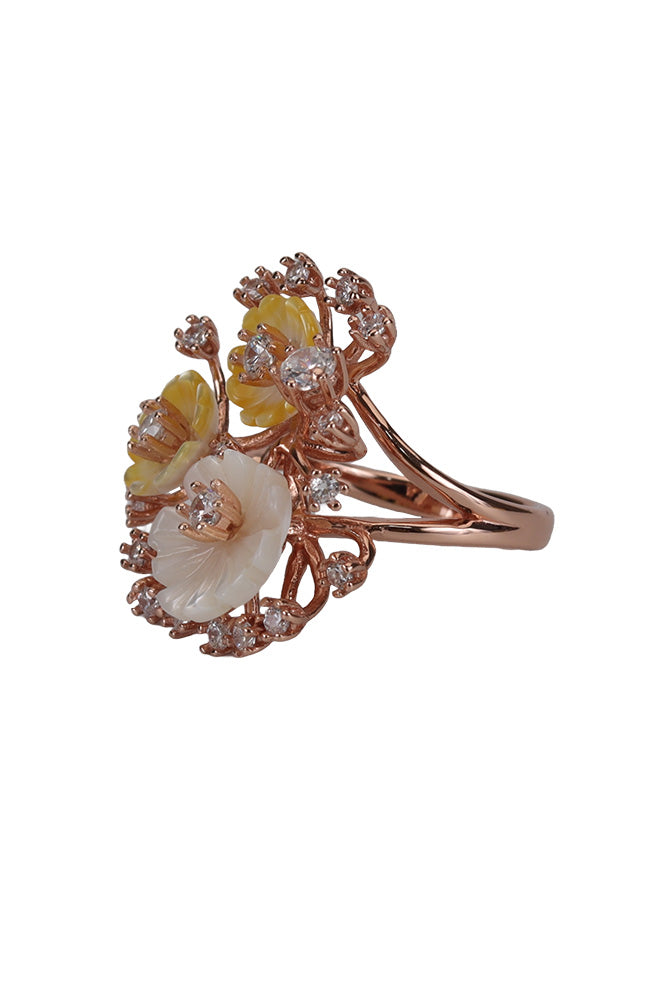 Rose Gold Regal Yellow Floral Mop
