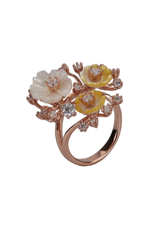 Rose Gold Regal Yellow Floral Mop