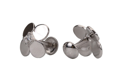 Rhodium Oxalis Stud