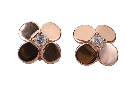 Rose Gold Oxalis Stud