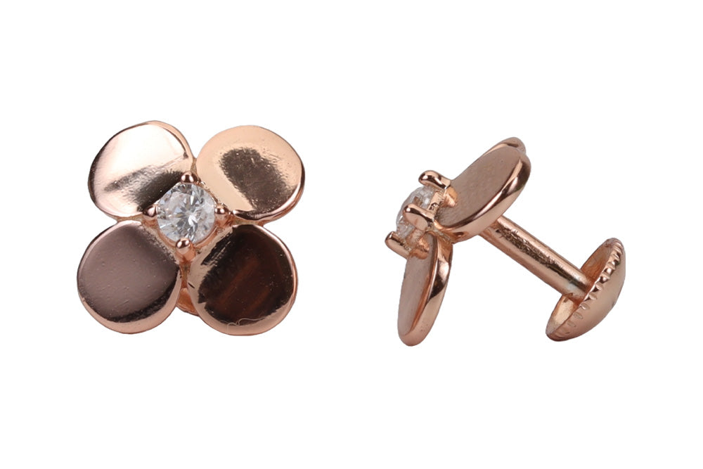 Rose Gold Oxalis Stud