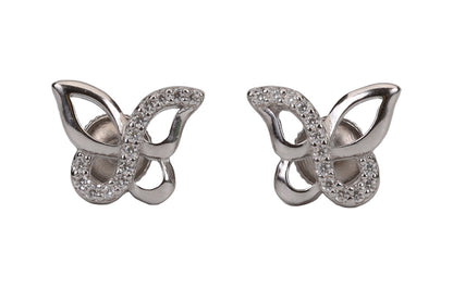 Rhodium Chalky White Stud