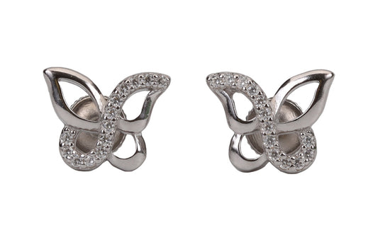 Rhodium Chalky White Stud