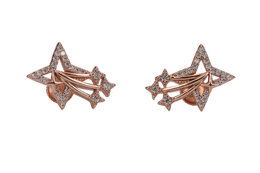 Rose Gold Dutch CZ Stud