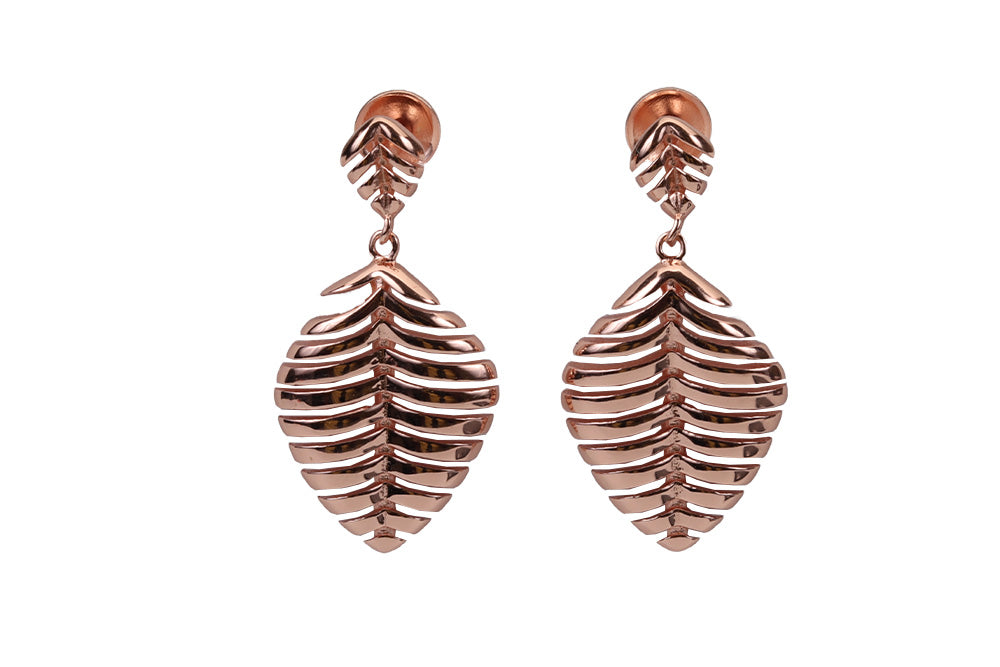 Rose Gold Regal Hanging Stud