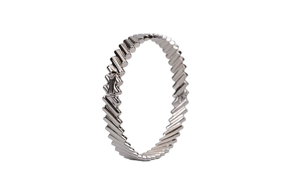 Rhodium Spike Glided Kada