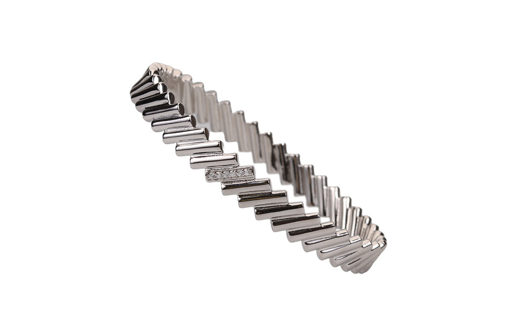 Rhodium Spike Glided Kada