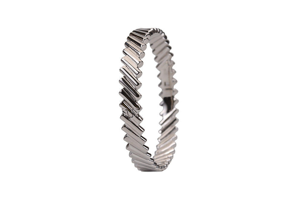 Rhodium Spike Glided Kada