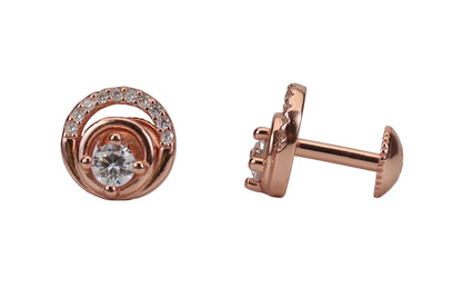 Rose Gold Sleek Stud