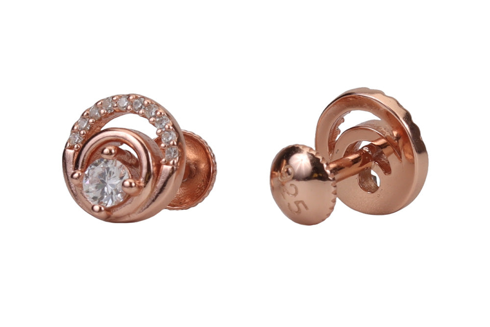 Rose Gold Sleek Stud