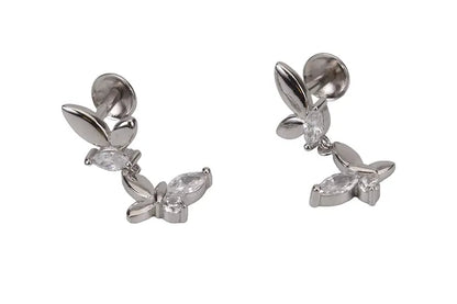 Rhodium Plated Whisper Tint Stud