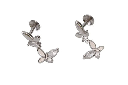 Rhodium Plated Whisper Tint Stud