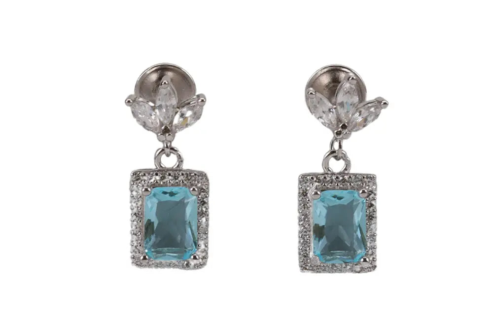 Rhodium Pendant Floating Charms With Stud