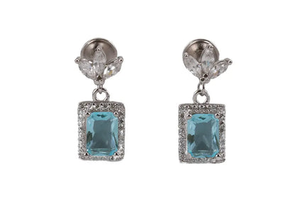 Rhodium Pendant Floating Charms With Stud
