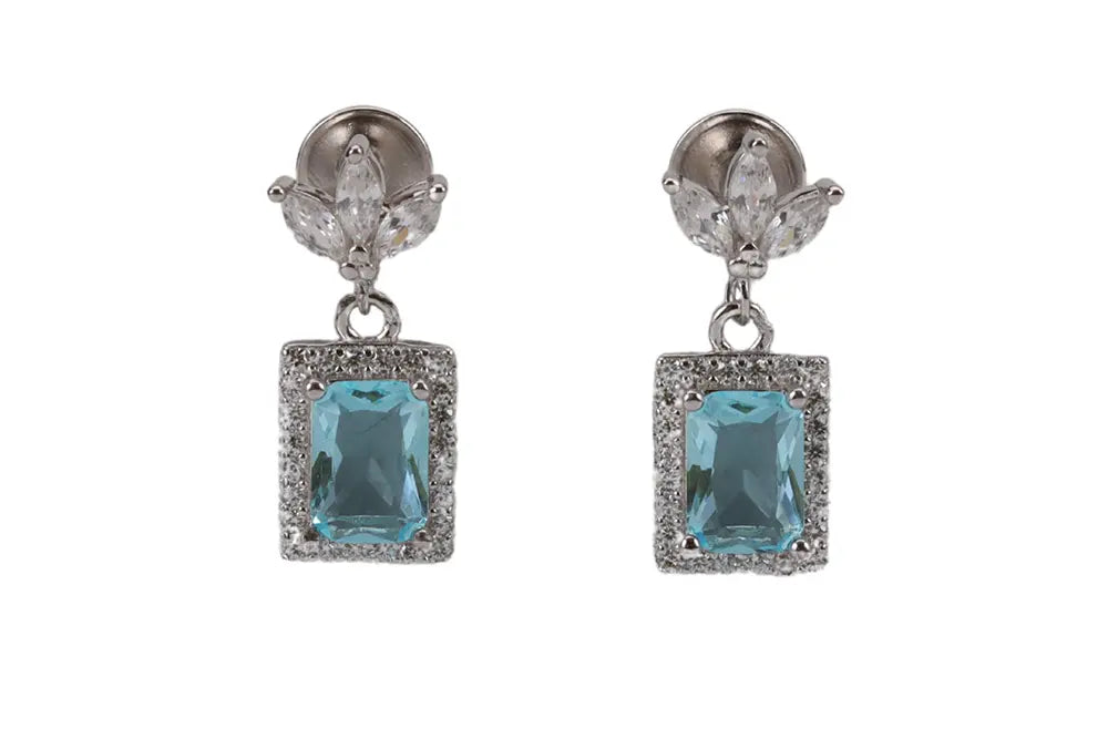 Rhodium Pendant Floating Charms With Stud