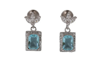 Rhodium Pendant Floating Charms With Stud