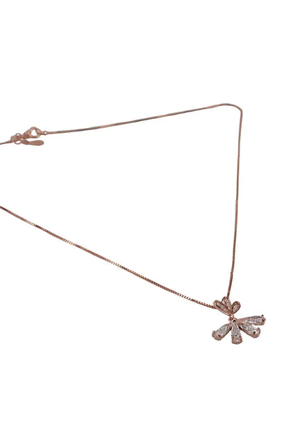 Rose Gold Sparkling With Pendant Chain