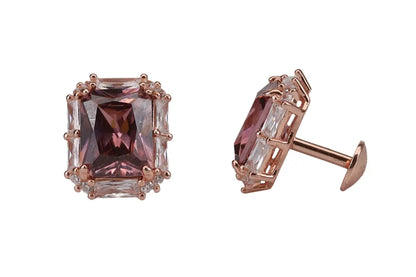 Rose Gold Dark Honey Pendant With Stud
