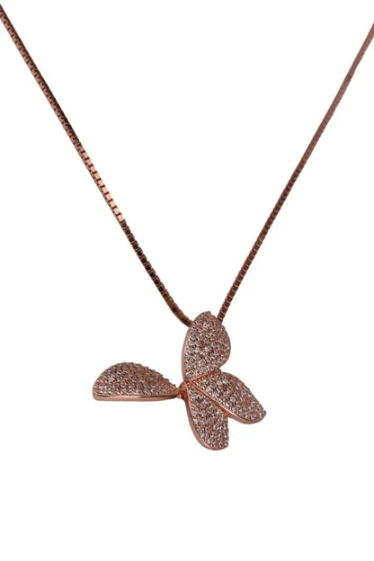 Rose Gold CZ Everleaf Pendant Chain