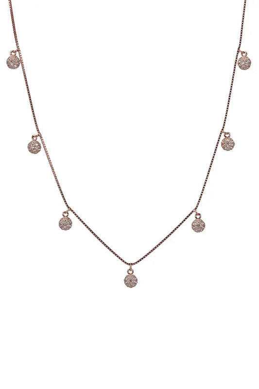 Rose Gold Round Ball Charms Chain