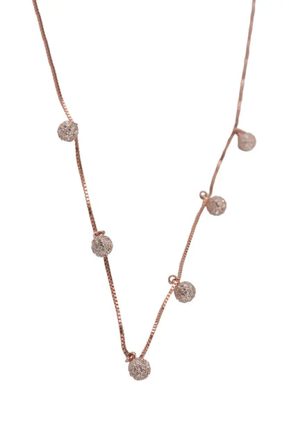 Rose Gold Round Ball Charms Chain