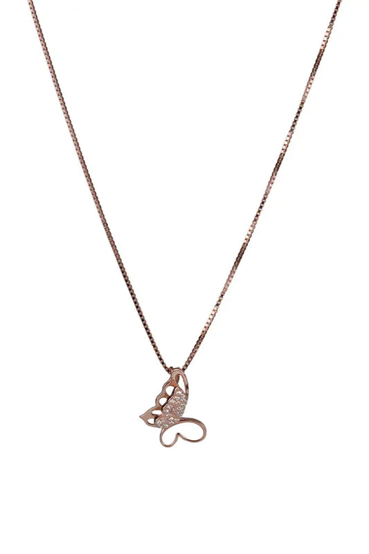Rose Gold Plated Aurelien Butterfly Pendant Chain