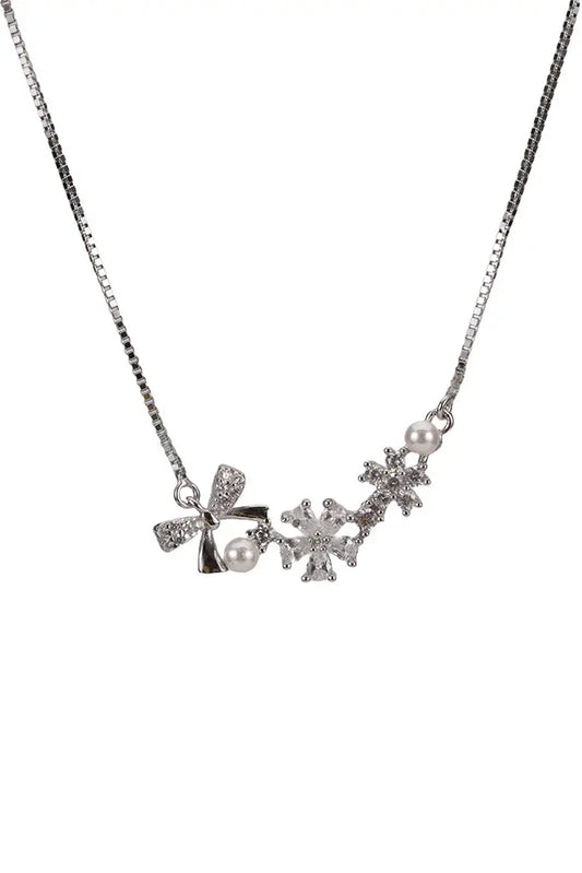 Rhodium White Chain