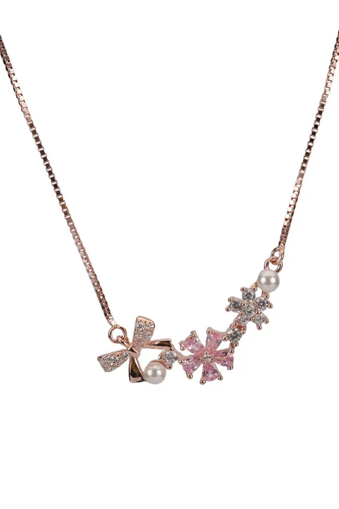 Rose Gold Laurel Flower Chain