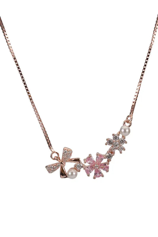 Rose Gold Laurel Flower Chain