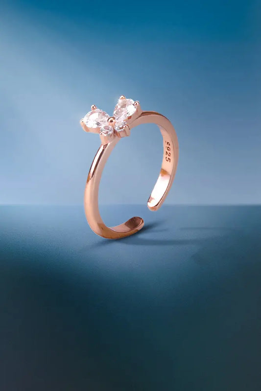 Rose Gold Mild White Stone Toe Ring